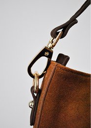 BOHO IBIZA BAG - Coral Ivory shoulder strap (70cm) + Suede bag (Cognac)