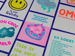 Riso print Vintage kage tillykke med fødselsdagen