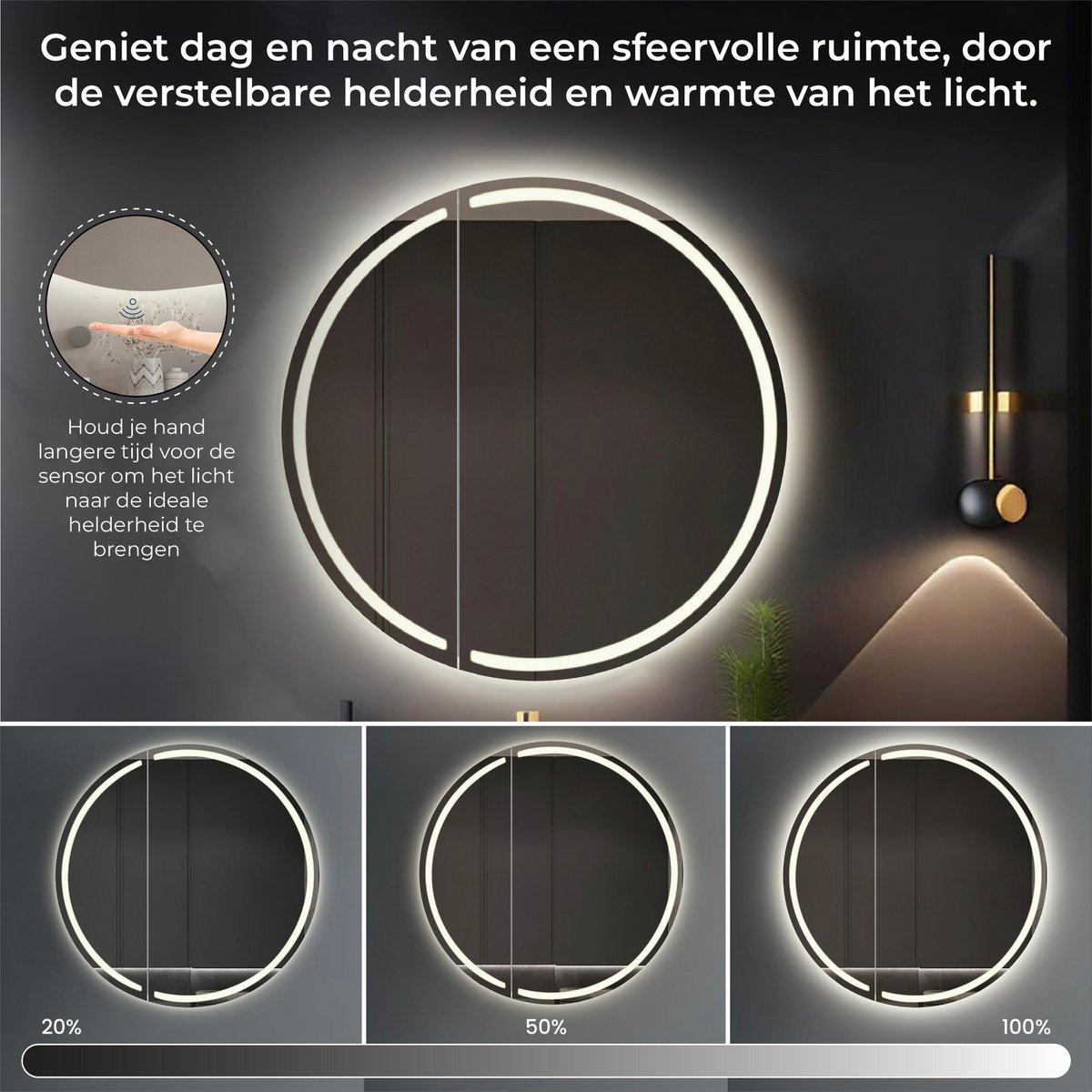 Halo 80 CM Spiegelkast