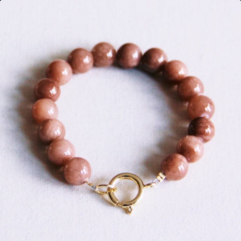 Bransoletka z koralików naturalnych XL - Mocha