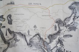 Cotton world map for children "Civilisational achievements"