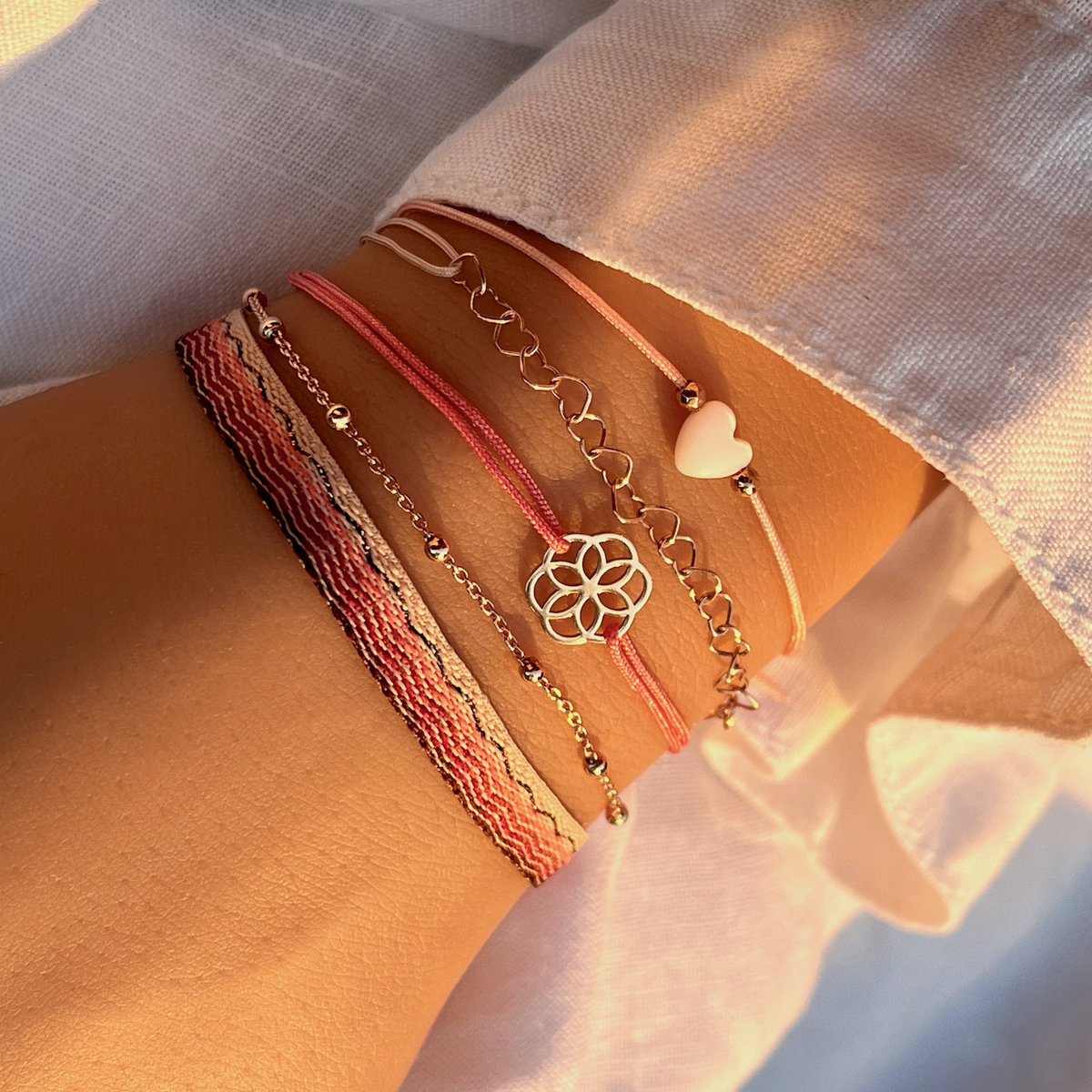 BOHO bracelet woven Colombia Sunset