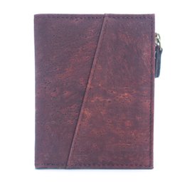 Klassisk brun kork bifold pung- BAG-2072