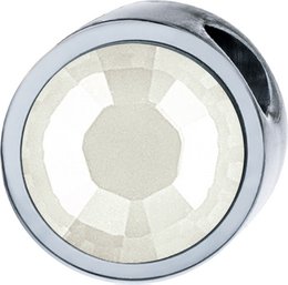 PURE pendant round, 6mm, with a stone in a color of your choice, made of stainless steel