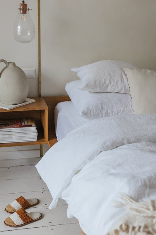 White Linen Duvet Cover