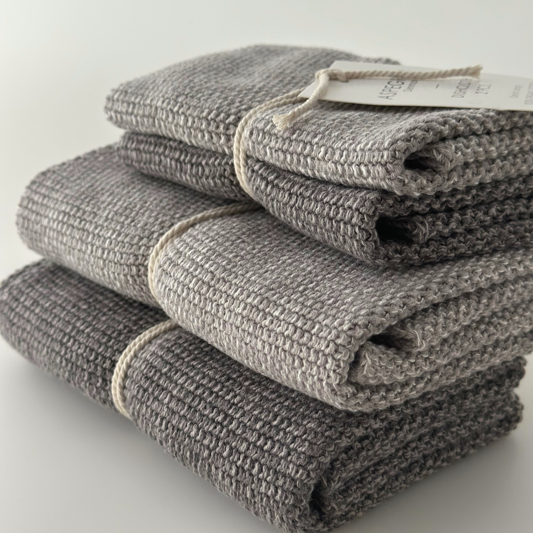 Knitted Kitchen Towel – Blend – Gray Dark