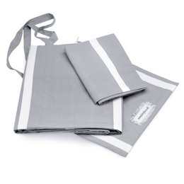 Scandi Grey Thick Striped Duvet Cover and Pillow Sets