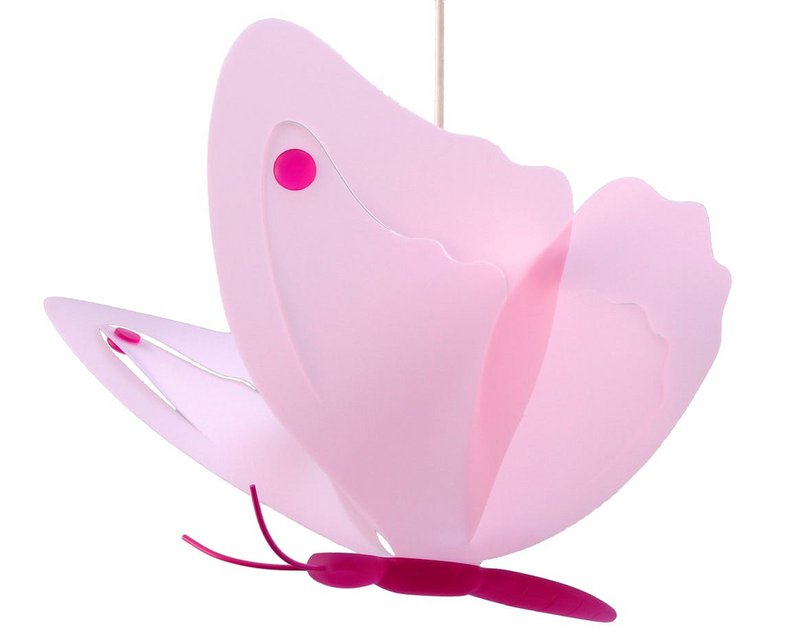 PINK BUTTERFLY CHILDREN'S HANGING LAMP
