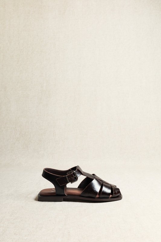 ADENA CHOCOLATE - Sandali slingback da pescatore