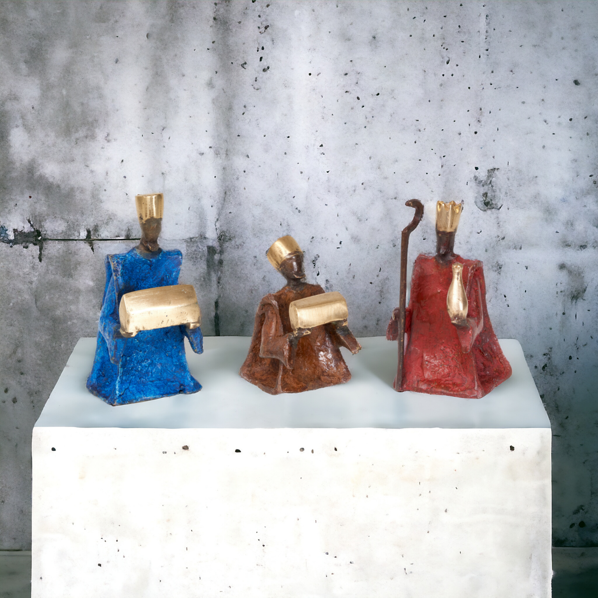 Lourds trois rois | Bronze | par Hamidou