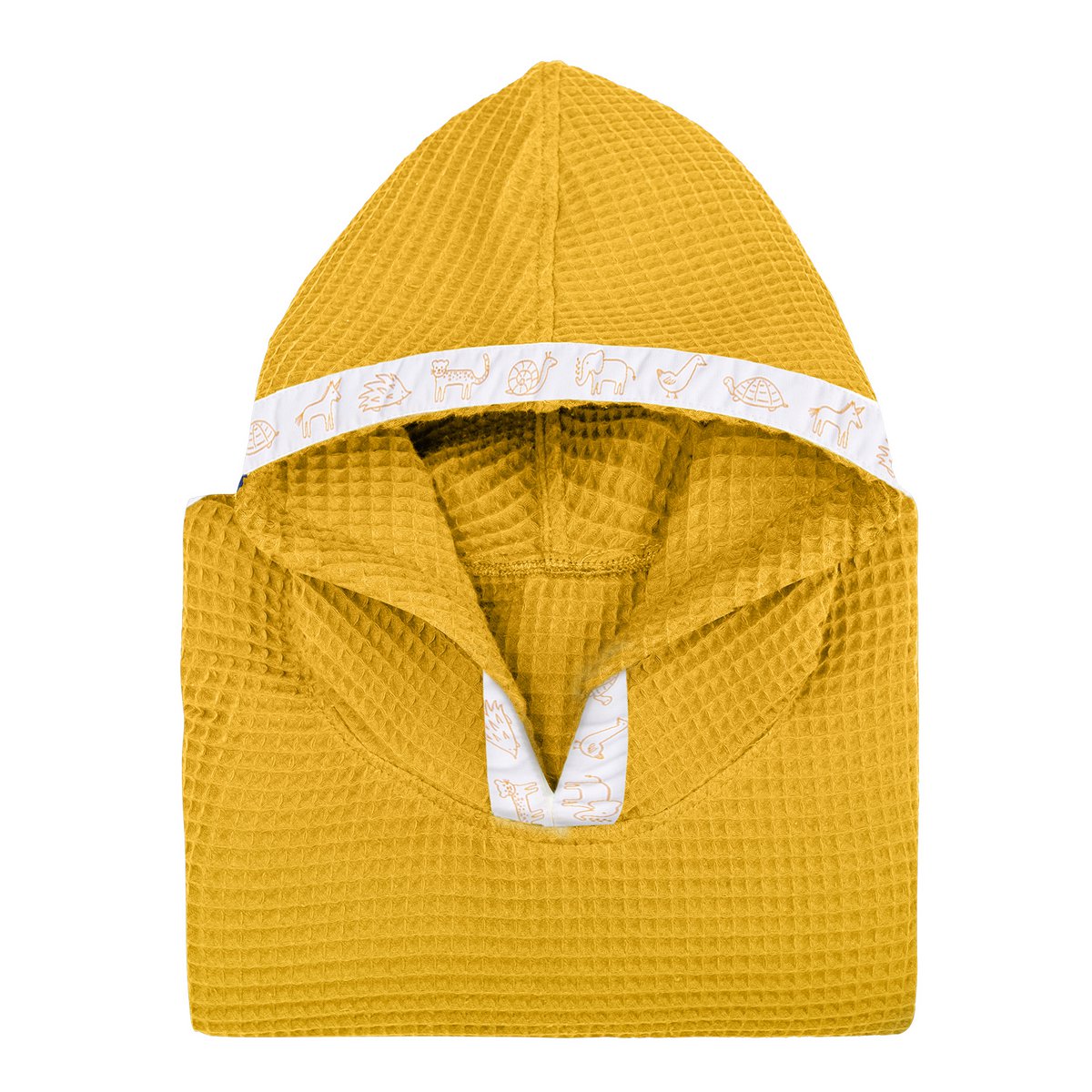 Poncho Bagno Bambino Nido d'Ape Giallo Ocra