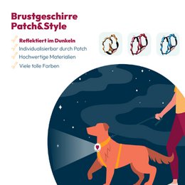 Brustgeschirr – Patch&Style – Schwarz