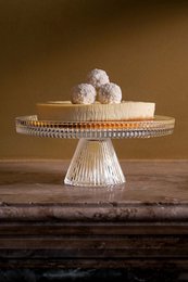 Cake Stand o/f Glass Clear Small 19.7x8.3cm
