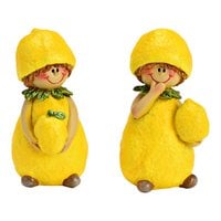 Figure lemon child made of poly, 2-fold, yellow (W/H/D) 6x10x6cm