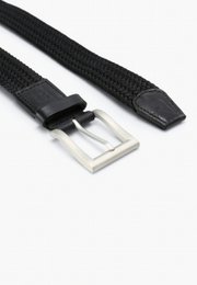 Recycled Elastic Woven Belt Virgil Black