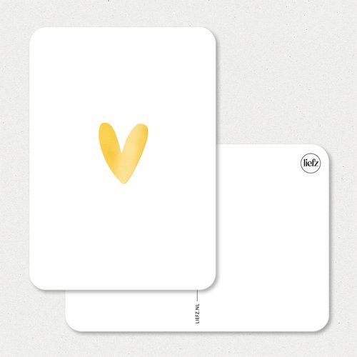 Map | Heart | Gold foil