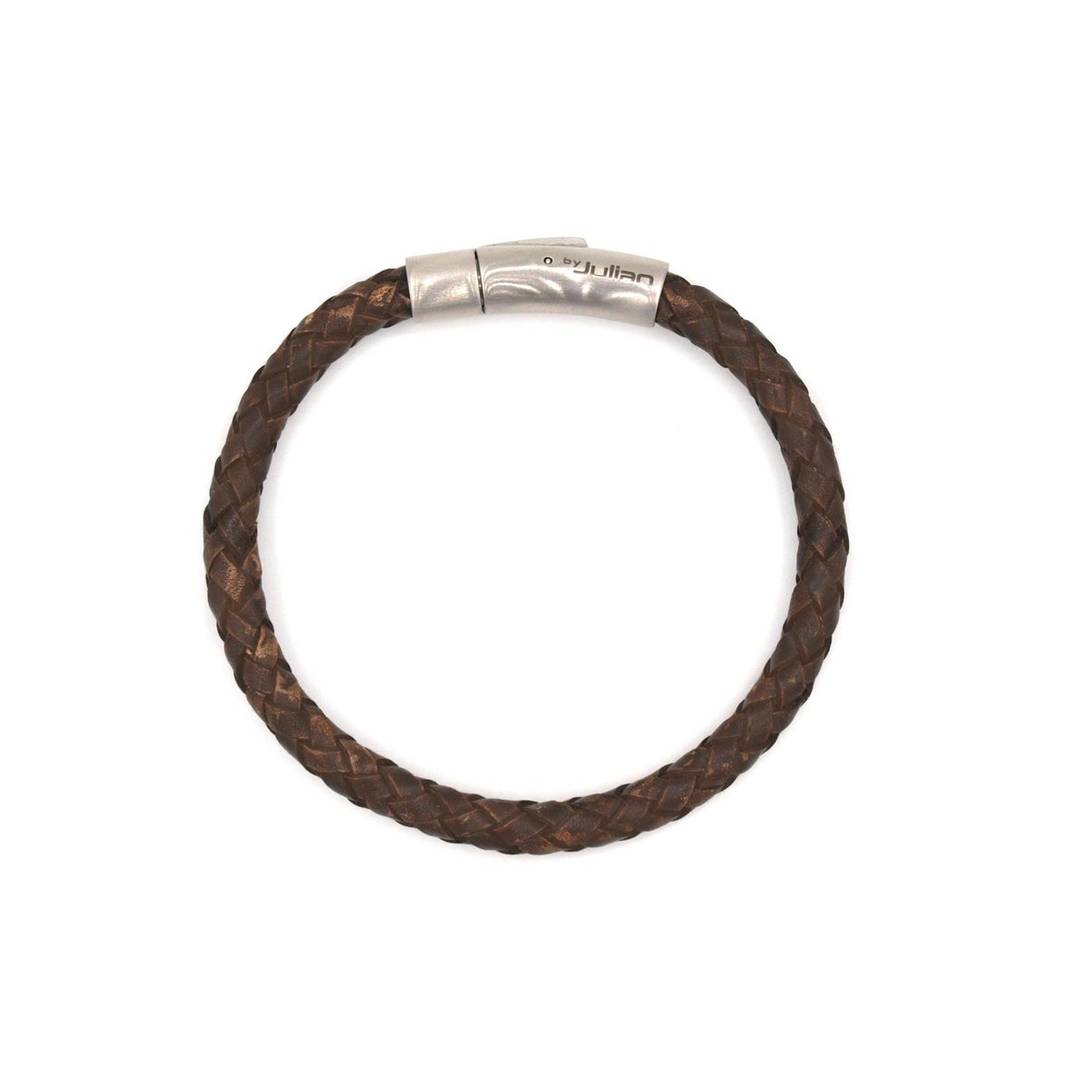 Kepang bruin - 6mm- zilver of goud