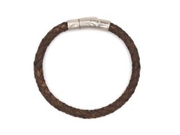 Kepang bruin - 6mm- zilver of goud