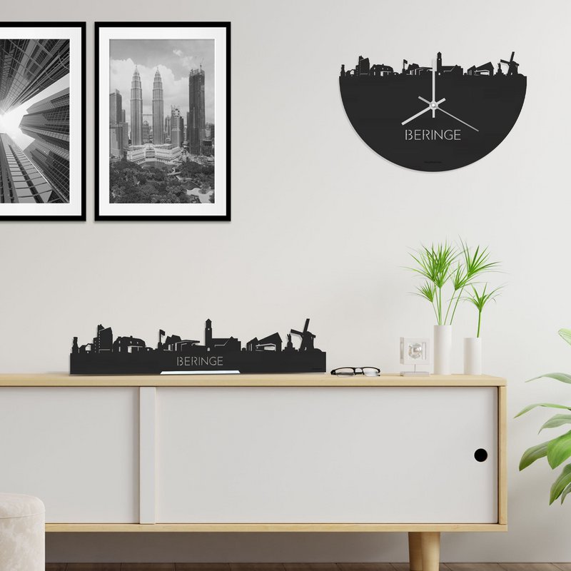 Skyline Klok Beringe Black