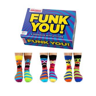 Funky Hippe Toffe Leuke Heren Sokken 6 verschillende in een Cadeau Doos 39-46 ODDSocks