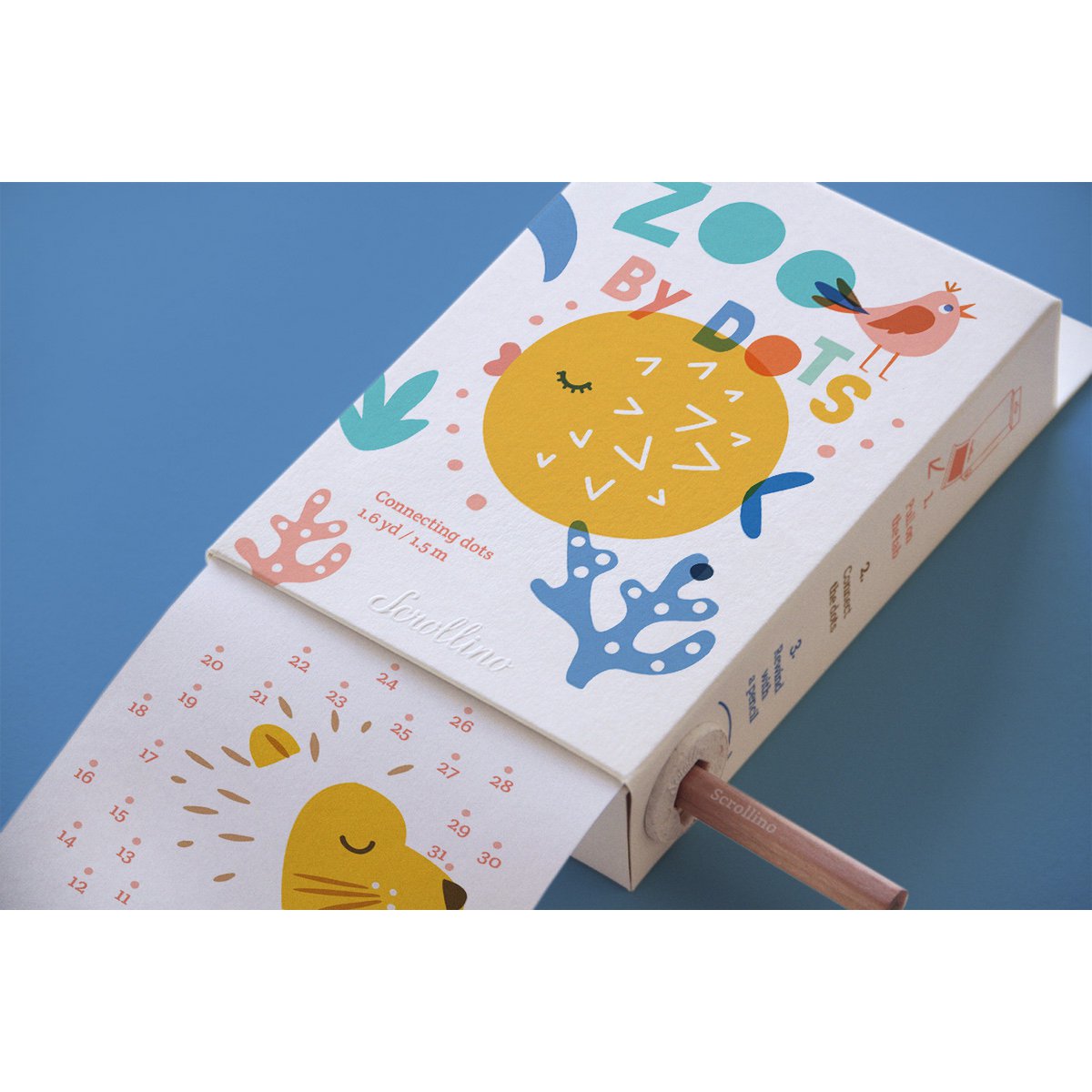 Malbuch & Dot to Dot Games - Scrollino Zoo von Dots