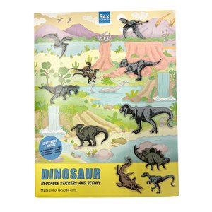 Herbruikbare stickers en scènes uit het prehistorische land