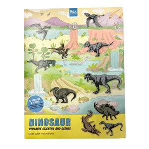 Herbruikbare stickers en scènes uit het prehistorische land