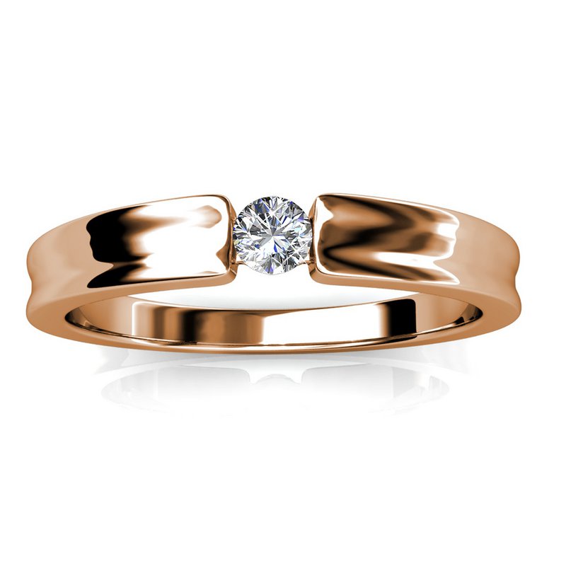 Bague Simplicity - Eller Rosé et Cristal