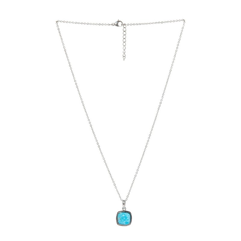 Pendentif argent massif et pierre naturelle
