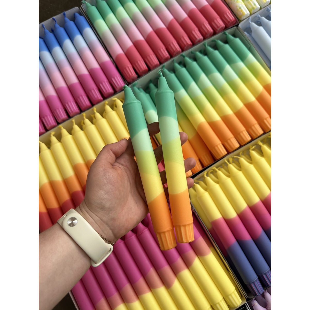 Taper candles- Summer vibes / Passion Fruit Colours