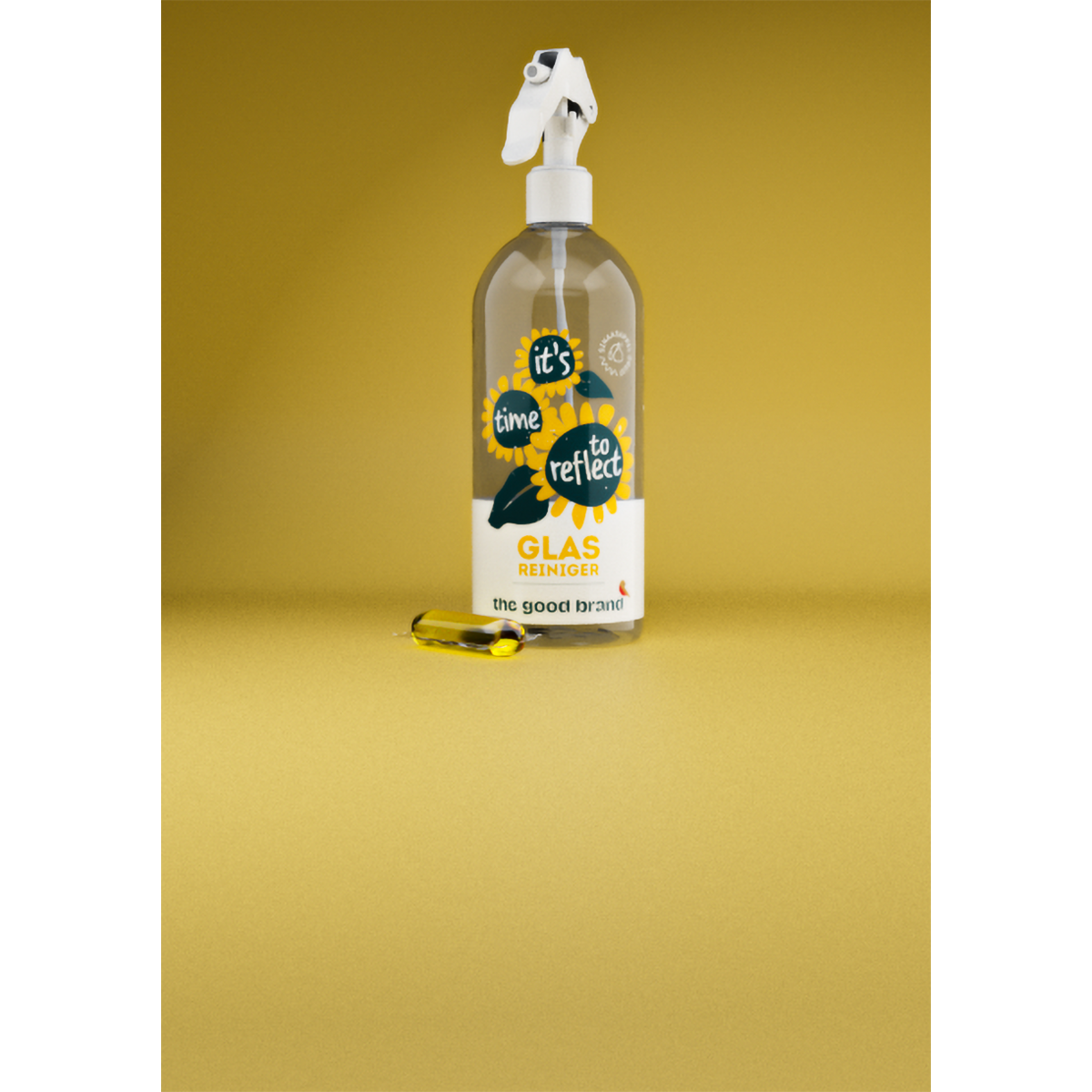 Bouteille de nettoyant pour vitres avec dosette
