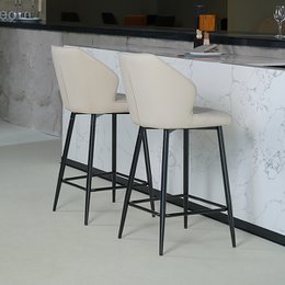 Aleena Bar Stools [Set van 2] [PU leer] [65 cm]