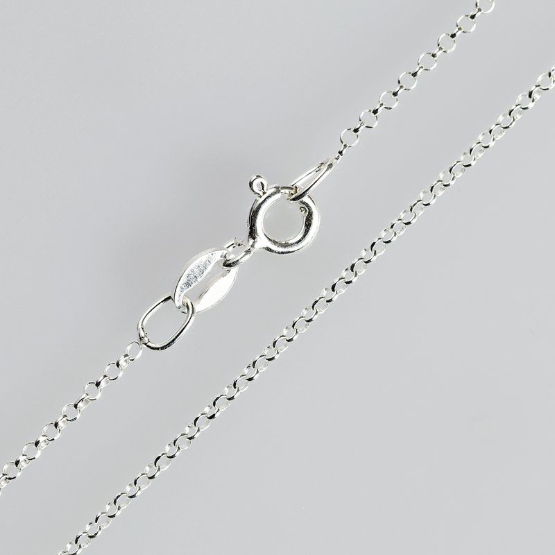 925 Sterling Silber Erbskette 1,1mm, diamantiert