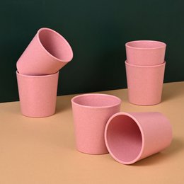 Ecofy rispettoso della Terra | Set da 6 | 180ml| Bicchiere infrangibile per acqua e succhi | Ciascuno | Bicchieri per bambini realizzati con biocomposito di lolla di riso| Adatto al microonde | per caldo e freddo | Certificato TUV multicolore
