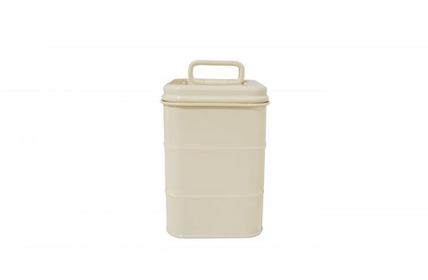 Beige Teedose 14 cm + 4 Etiketten in verschiedenen Sprachen Isabelle Rose