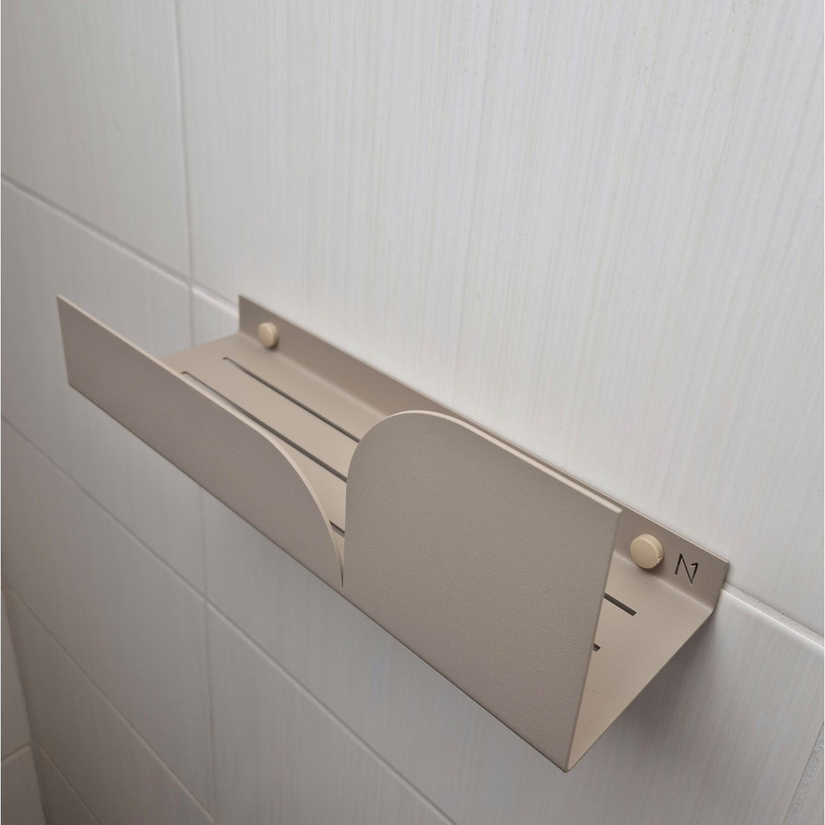 Metal shower shelf BAUHAUS, white, beige or black