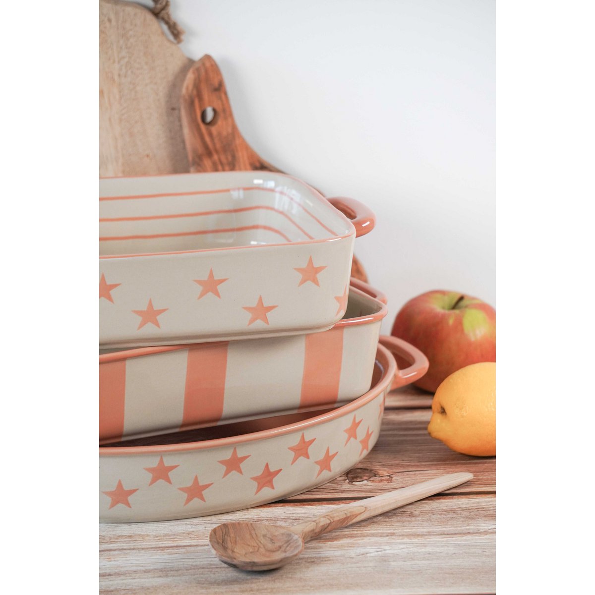 Estrellas de plato ovalado rosa 36 × 23,3 × 5,7 cm Isabelle Rose