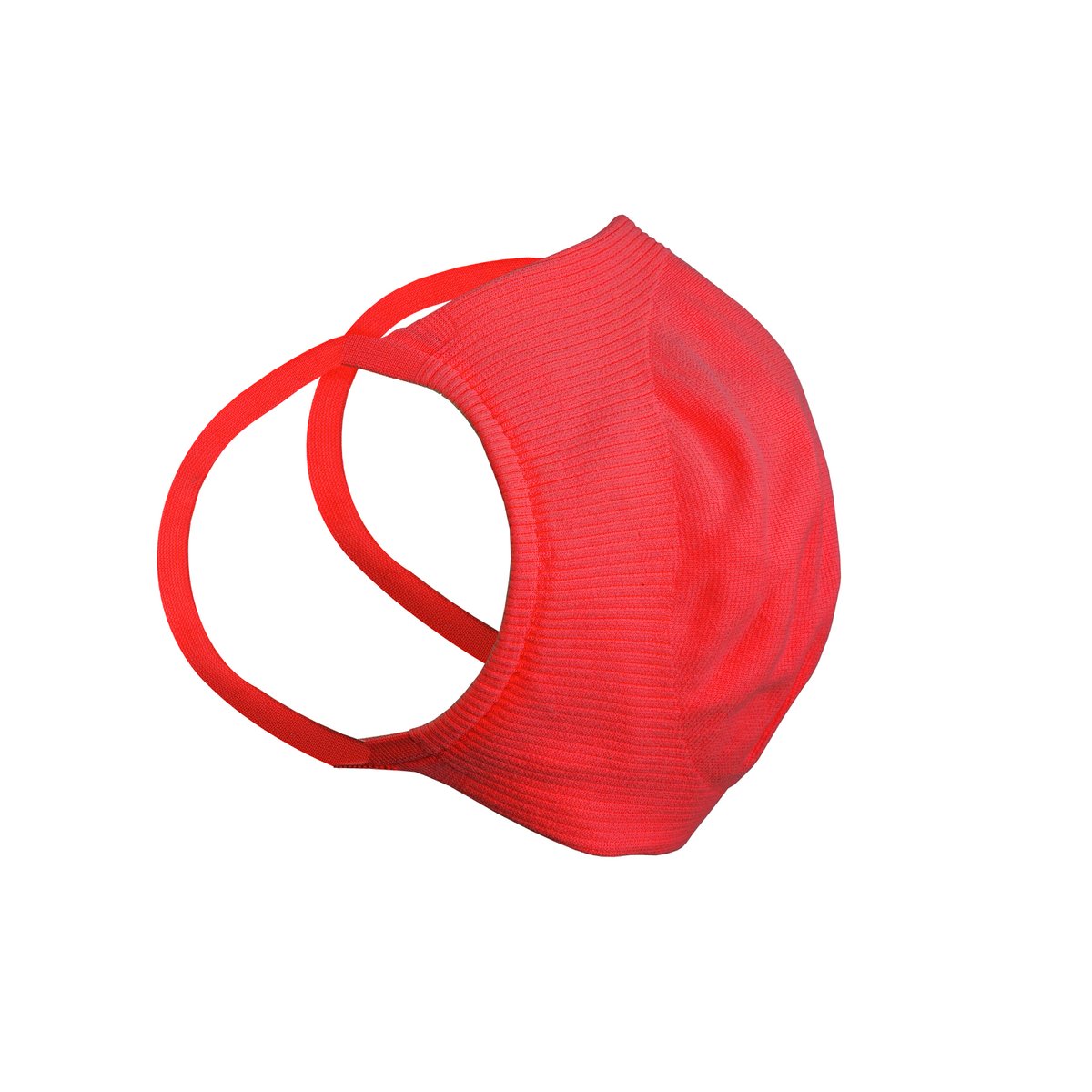 Sports mouth cap washable 2-layer Red