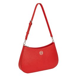 RB1036V | LARA Hobo-Tasche für Damen aus echtem Saffiano-Leder, hergestellt in Italien. Rote Farbe