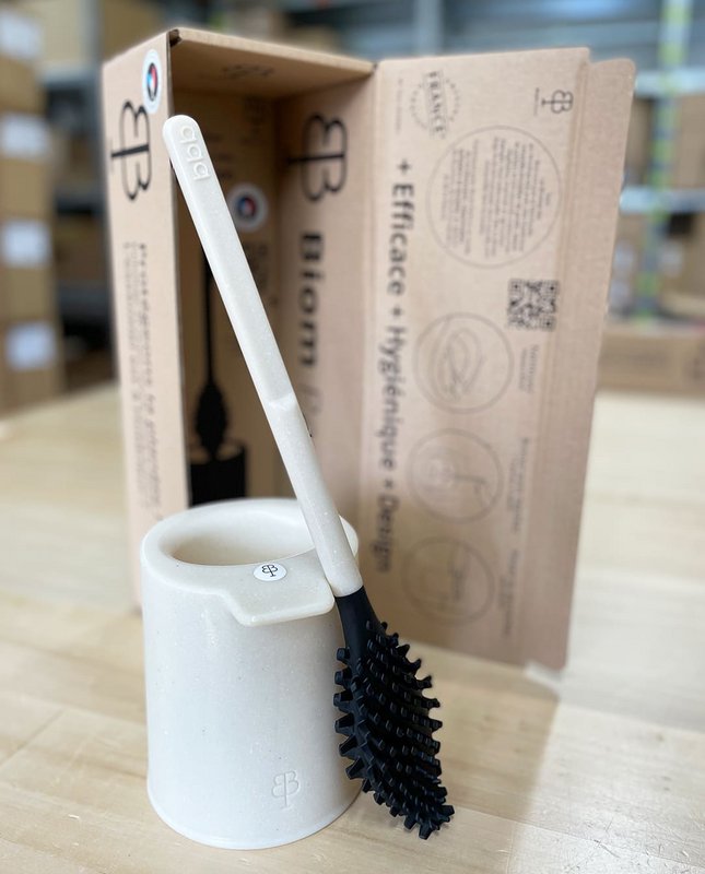 bbb La Brosse WC Bio-sourcées Et Recyclées Beige Perle - Coquille St-Jacques