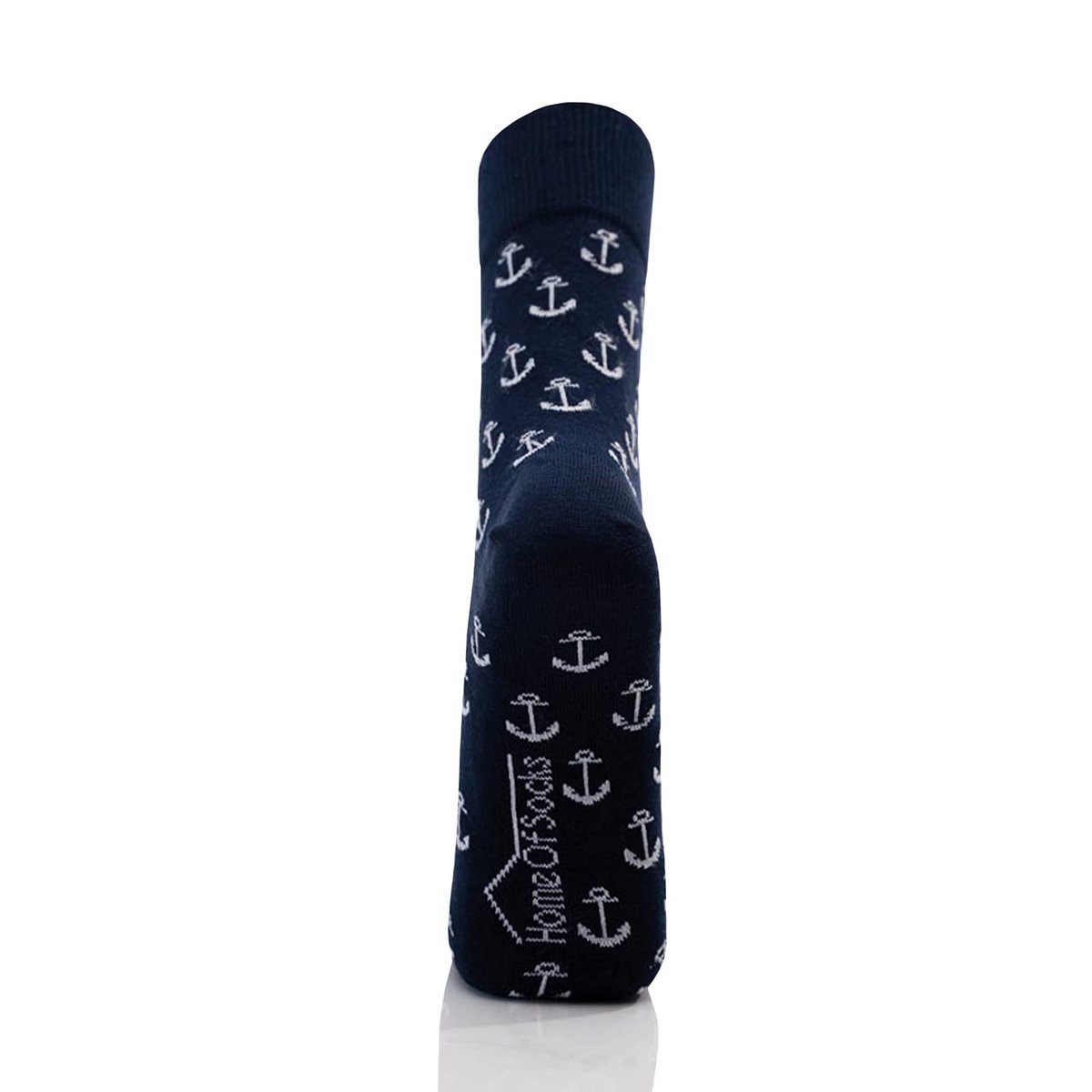 Ein Paar Maritime Baumwoll Socken mit Anker Motiv