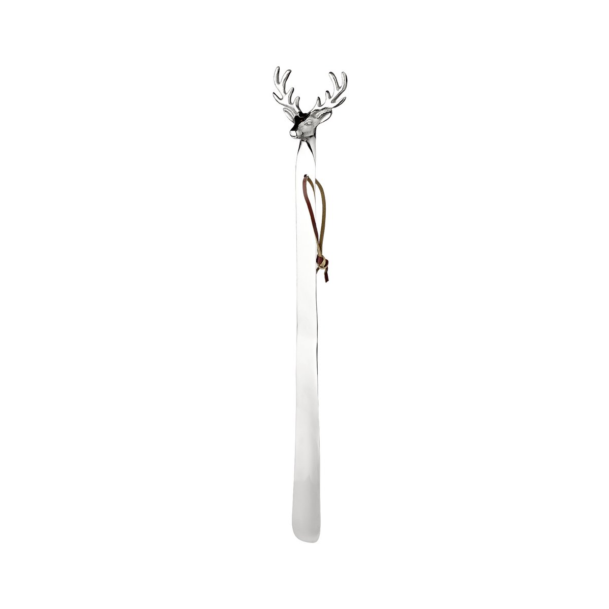 Shoehorn deer L 55 cm, nickel-plated, highly polished