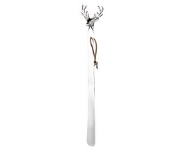 Shoehorn deer L 55 cm, nickel-plated, highly polished