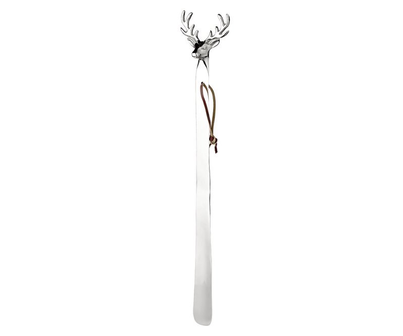 Shoehorn deer L 55 cm, nickel-plated, highly polished