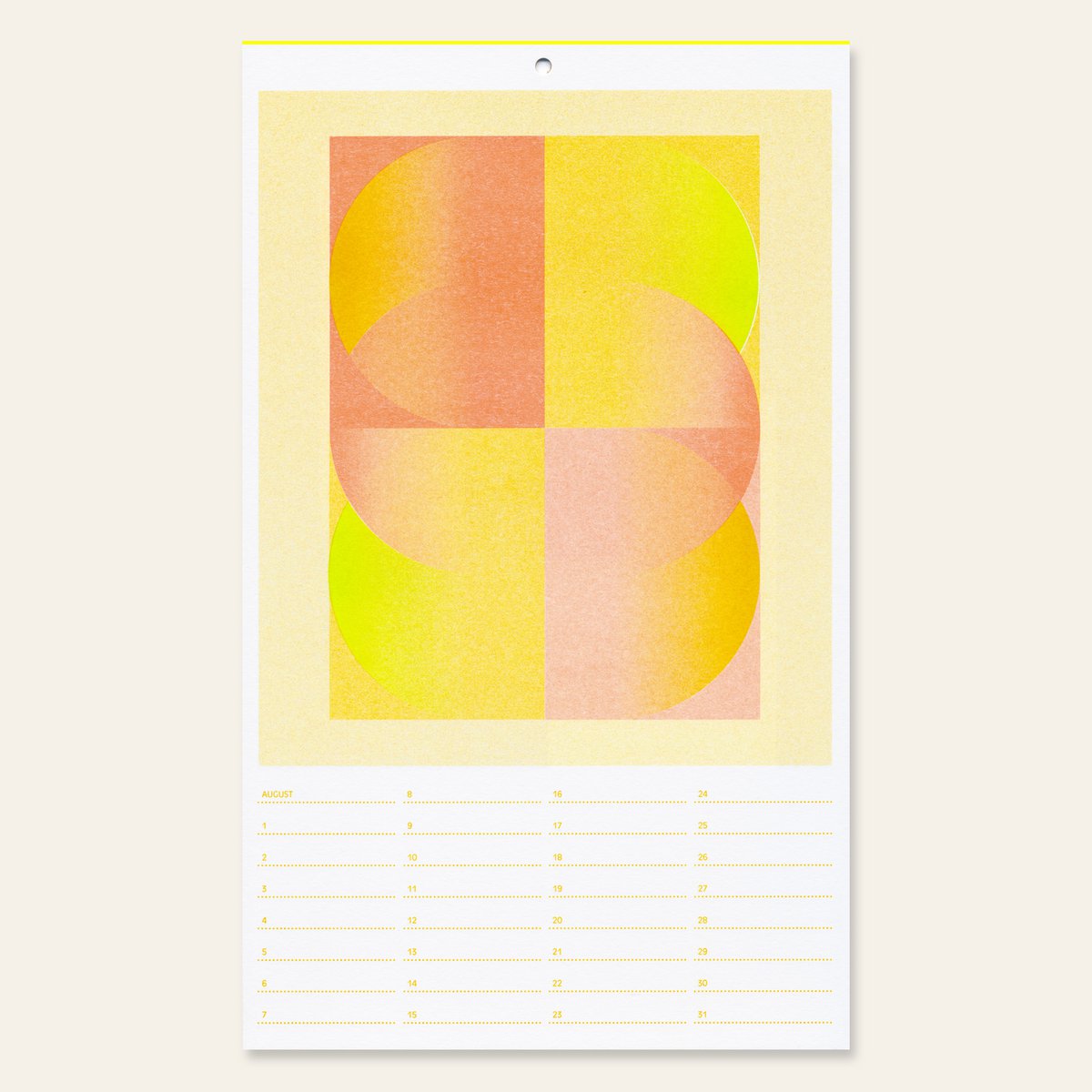 Risography birthday calendar (17.0 x 28.5 cm)