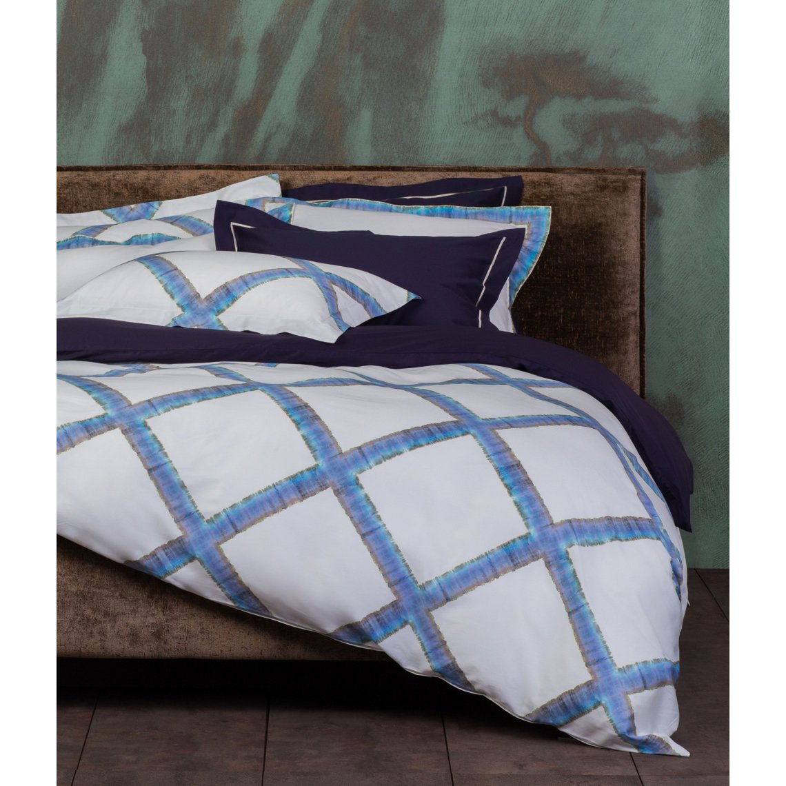 Satin-Bettwäsche-Set Batik Ocean Square