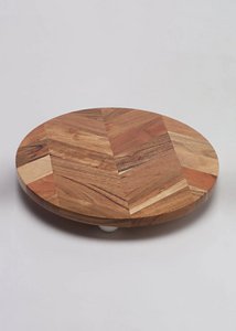 Verhoogde houten schotel