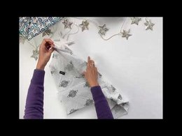 Furoshiki-Geschenkpapier „Wünsche dir etwas“ – Geschenkpapier aus Stoff