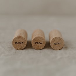 Wandhaken Familie im 3er sæt (VE = 6 sæt)