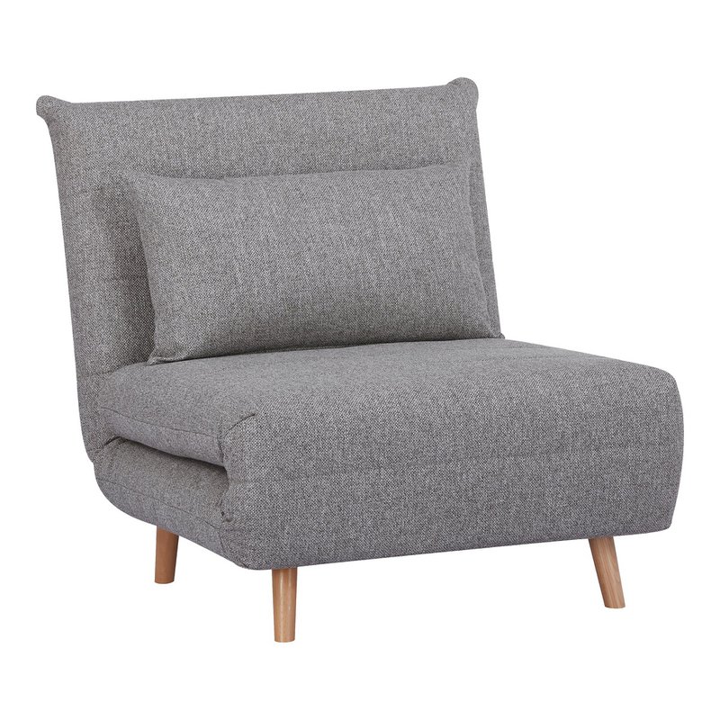 Marlow Sofa Bed - Grey, Polyester/Birch, 87,5x82x82 cm
